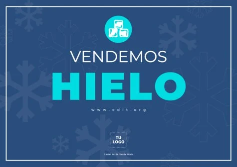 Edita un cartel de hielo