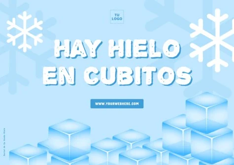 Edita un cartel de hielo