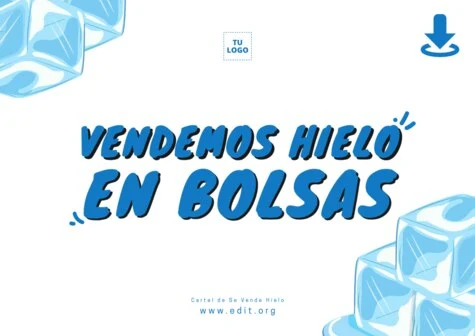 Edita un cartel de hielo