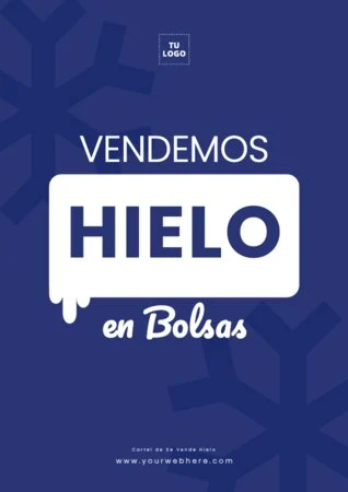 Edita un cartel de hielo