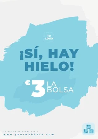 Edita un cartel de hielo