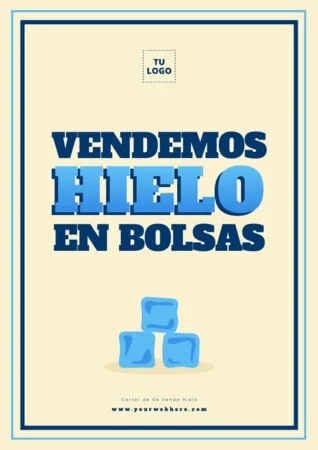 Edita un cartel de hielo