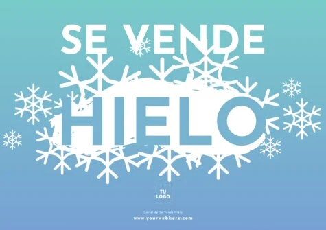 Edita un cartel de hielo