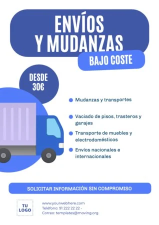 Editar un cartel de mudanzas