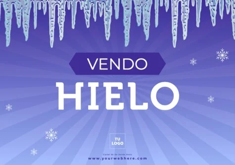 Edita un cartel de hielo