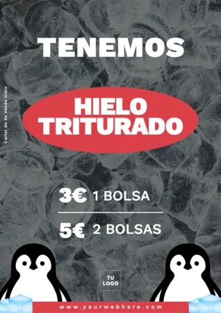 Edita un cartel de hielo