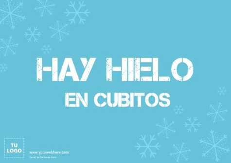 Edita un cartel de hielo
