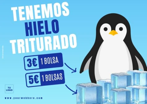 Edita un cartel de hielo