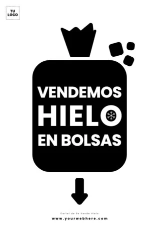 Edita un cartel de hielo