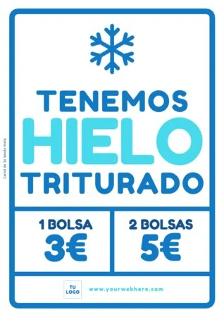 Edita un cartel de hielo