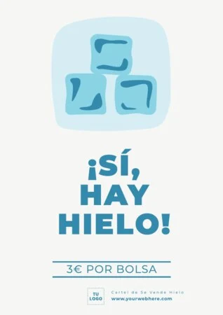 Edita un cartel de hielo