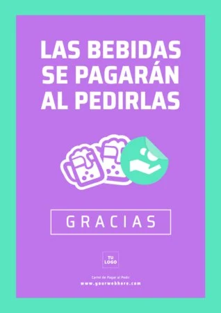 Edita un cartel de Pagar al Pedir