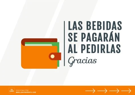 Edita un cartel de Pagar al Pedir