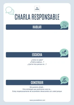 Edita un cartel de charla responsable