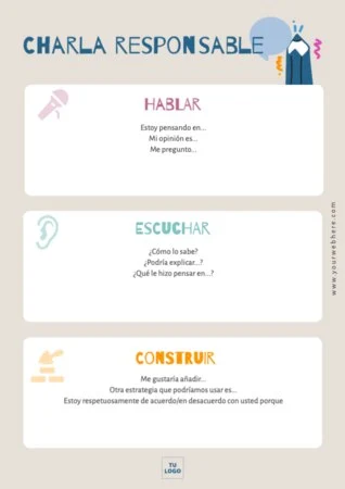 Edita un cartel de charla responsable