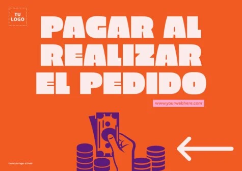 Edita un cartel de Pagar al Pedir
