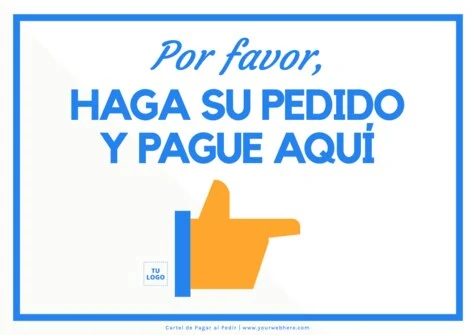 Edita un cartel de Pagar al Pedir