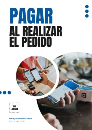 Edita un cartel de Pagar al Pedir