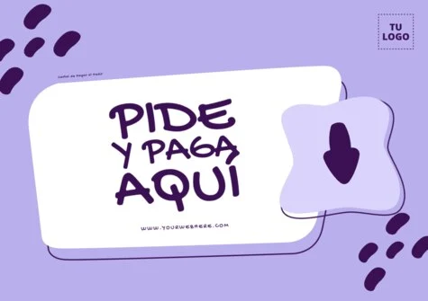 Edita un cartel de Pagar al Pedir