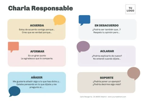 Edita un cartel de charla responsable