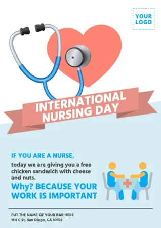 Edit a creative poster on Nurses Day