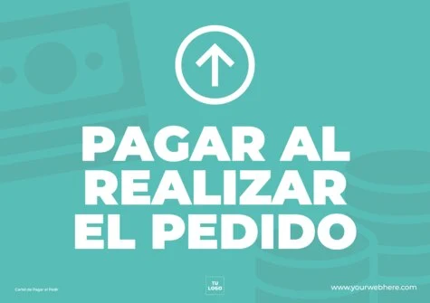 Edita un cartel de Pagar al Pedir
