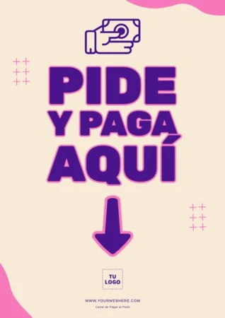 Edita un cartel de Pagar al Pedir