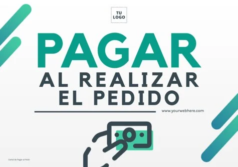 Edita un cartel de Pagar al Pedir
