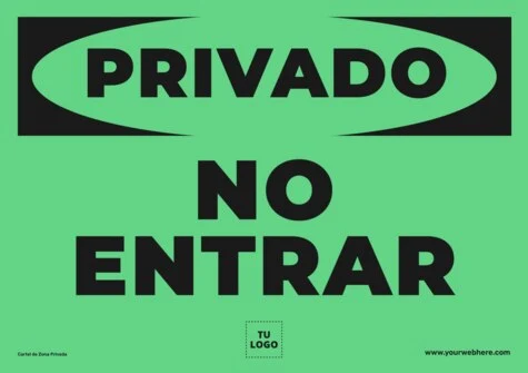 Edita un letrero Privado