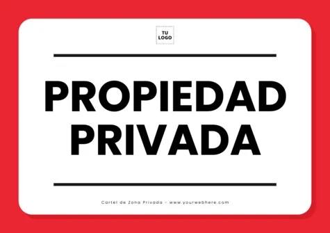 Edita un letrero Privado