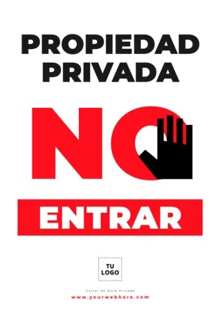 Edita un letrero Privado