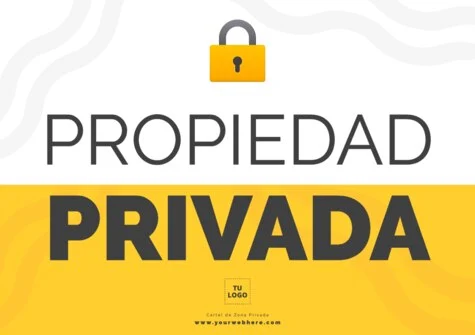 Edita un letrero Privado