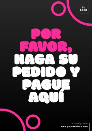 Edita un cartel de Pagar al Pedir