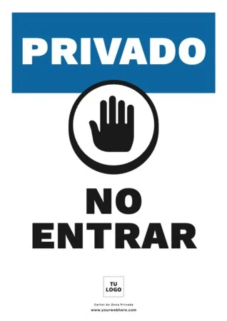 Edita un letrero Privado