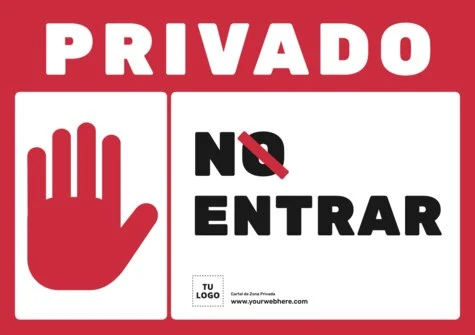 Edita un letrero Privado