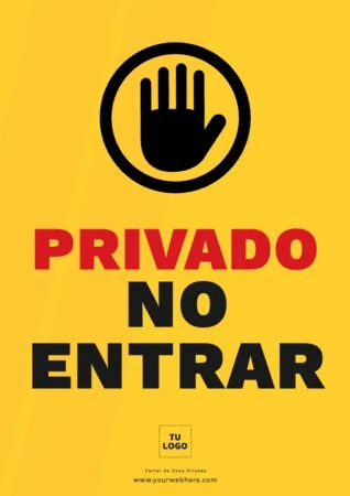 Edita un letrero Privado