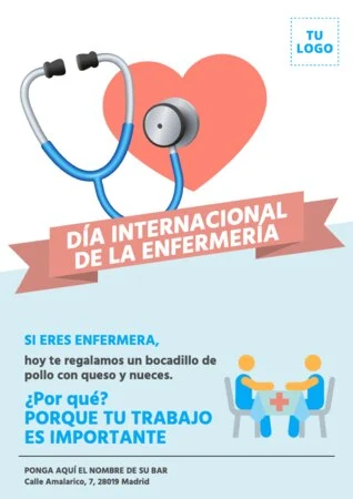 Edita un flyer del Día Internacional de los Enfermeros