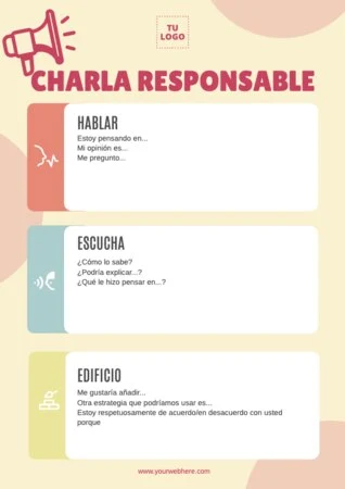 Edita un cartel de charla responsable