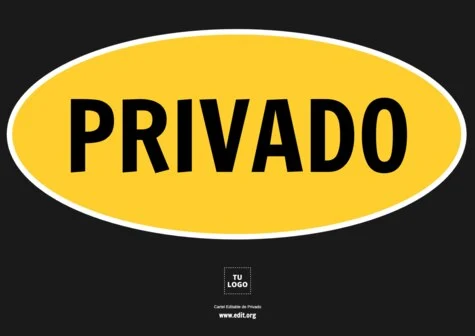 Edita un letrero Privado
