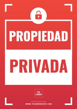 Edita un letrero Privado