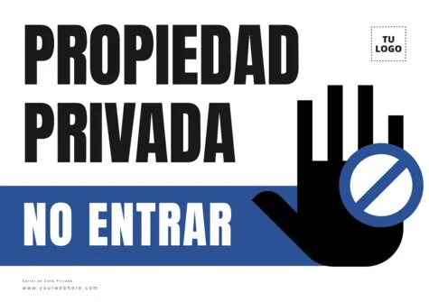 Edita un letrero Privado