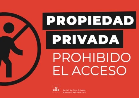 Edita un letrero Privado