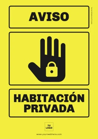 Edita un letrero Privado