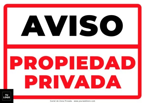 Edita un letrero Privado
