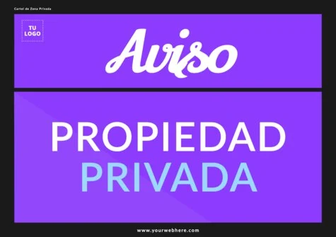 Edita un letrero Privado