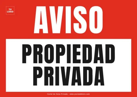 Edita un letrero Privado