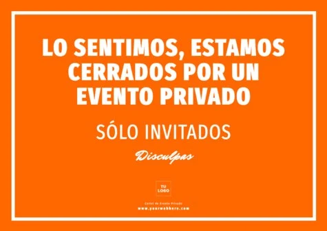 Edita un letrero Privado