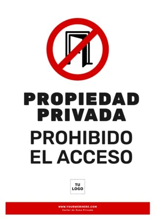 Edita un letrero Privado