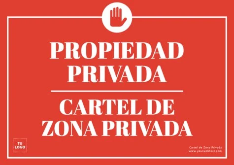 Edita un letrero Privado