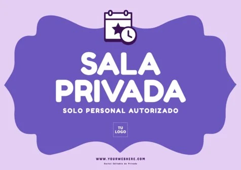 Edita un letrero Privado